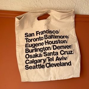 American Apparel Cities Tote Bag. Made in USA. Cotton